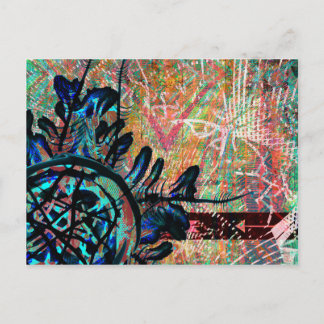 Cartão Postal Pintado Flor Tribal Boho Sudoeste Padrão de Seta