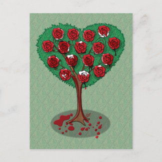 Cartão Postal Pintando O Cartão-Postal Vermelho Rosa