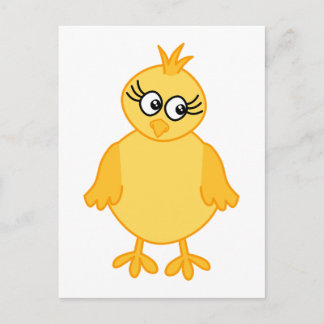 Cartão Postal Pintinho Bonito, Pássaro Amarelo.
