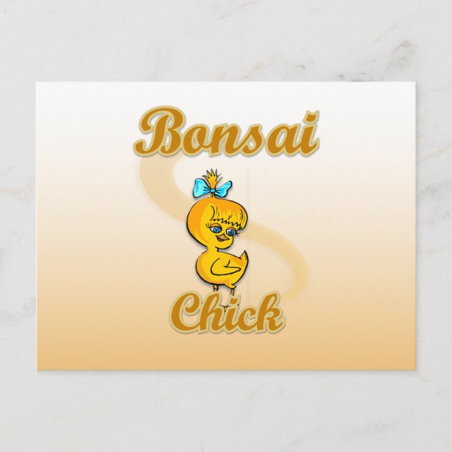 Cartão Postal Pintinho Bonsai (Frente)