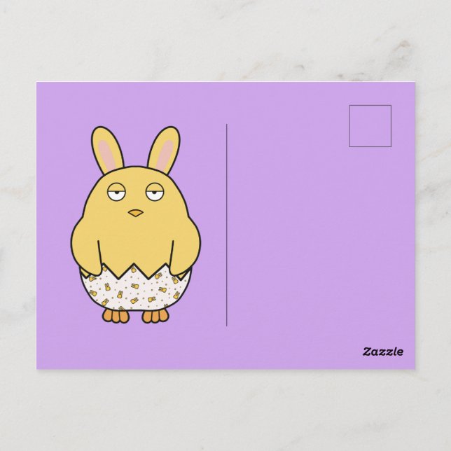 Cartão Postal Pintinho Borny Bunny (Verso)