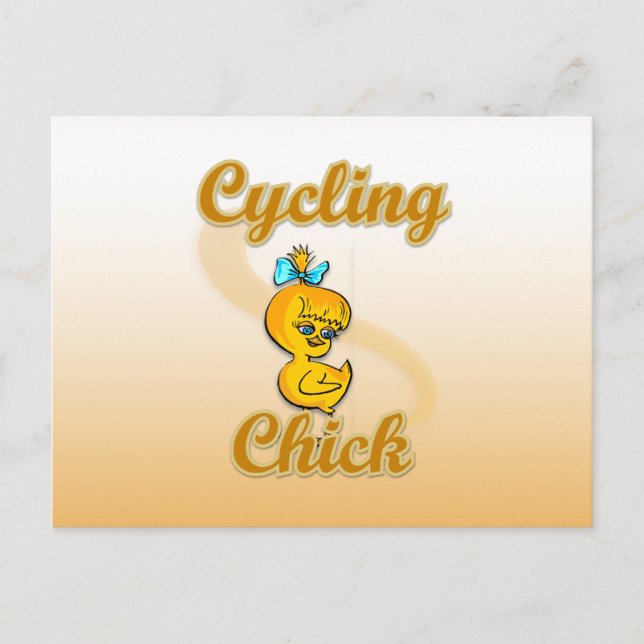 Cartão Postal Pintinho de ciclismo (Frente)