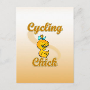 Cartão Postal Pintinho de ciclismo