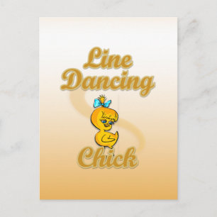 Cartão Postal Pintinho de dança de linha