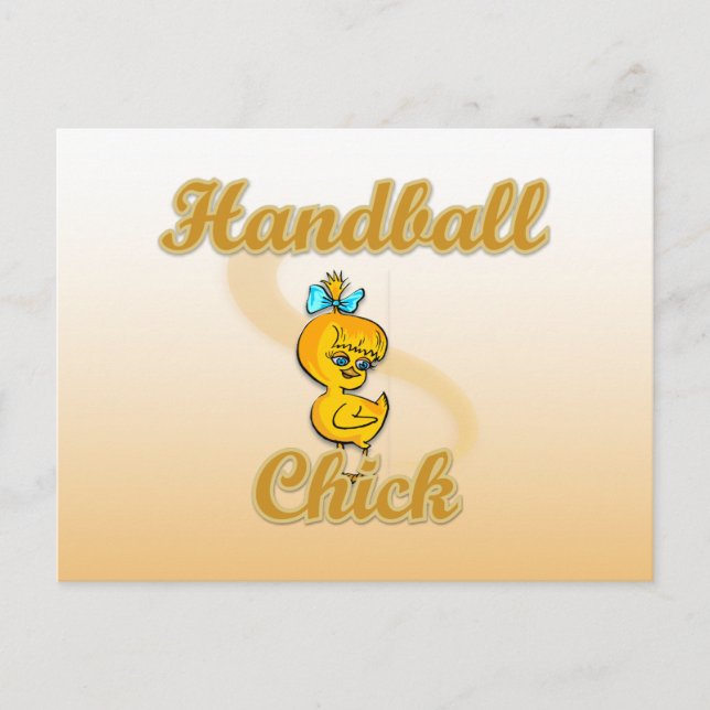 Cartão Postal Pintinho de handebol (Frente)
