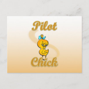 Cartão Postal Pintinho piloto