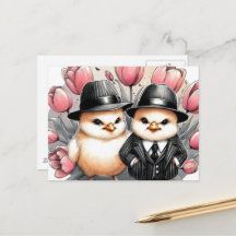 Pintinhos de Páscoas de Vintage engraçadas, cor-de