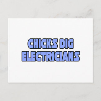 Cartão Postal Pintinhos Dig Electricians