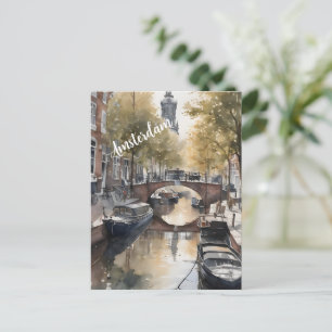 Cartão Postal Pintor aquoso de Amsterdã