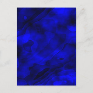 Cartão Postal Pintor de Aquarela Azul abstrato