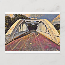 Cartão Postal Pintura a óleo da Rota 66 Kansas - Ponte Arco-íris