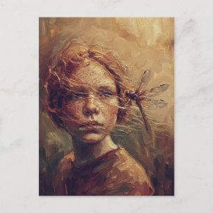 Cartão Postal Pintura a Óleo Impressionista Morna – Sussurro de