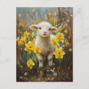 Cartão Postal Pintura Amarelo de Lamb