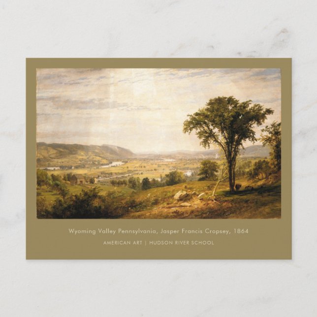 Cartão Postal Pintura Americana de Arte no Wyoming Valley (Frente)