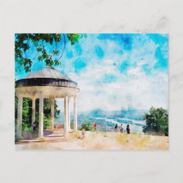 Cartão Postal Pintura aquosa do monumento Niederwald