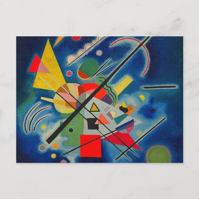 Cartão Postal Pintura azul de Wassily Kandinsky (Frente)