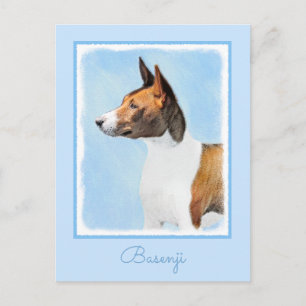 Cartão Postal Pintura Basenji - Arte Original Custa
