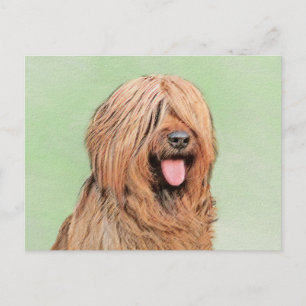 Cartão Postal Pintura Briard - Arte Cachorro Original