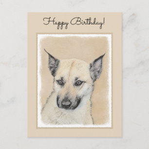 Cartão Postal Pintura Chinook (Orelhas Apontadas) - Arte Canina 