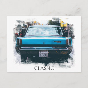 Cartão Postal *~* Pintura Clássica Vintage de Carro Antigo Antig