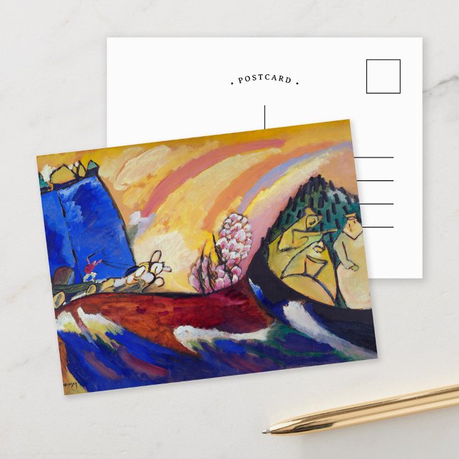 Cartão Postal Pintura com a Troika | Kandinsky (Criador carregado)