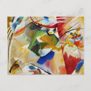 Cartão Postal Pintura com Centro Verde por Wassily Kandinsky