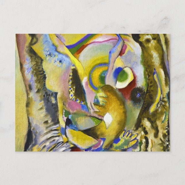 Cartão Postal Pintura com fundo claro, 1916 por Kandinsky (Frente)