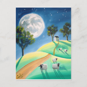 CARTÃO POSTAL PINTURA COMPLETA E DE OVELHA