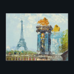 Cartão Postal Pintura Da Cena Da Torre Eiffel De Paris<br><div class="desc">Uma pintura de Polo.</div>