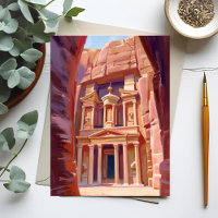 Pintura da Viagem à Jordânia Petra