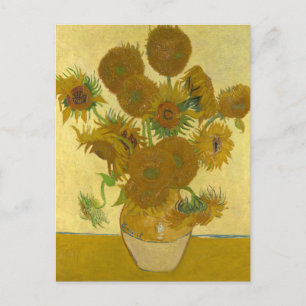 Cartão Postal Pintura de 15 Girassóis de Vincent Van Gogh