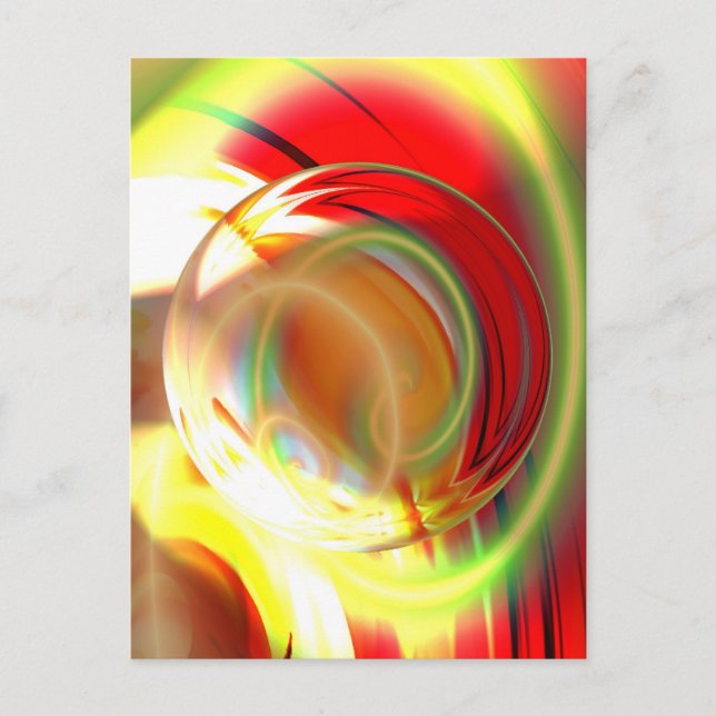 Cartão Postal Pintura de Abstrato digital de computador (Frente)
