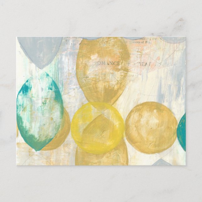 Cartão Postal Pintura de Abstrato moderna em Newsprint (Frente)