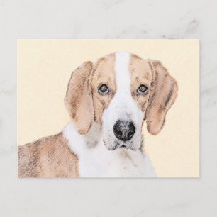 Cartão Postal Pintura de American Foxhound - Arte Original de Ca
