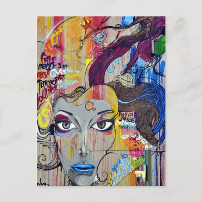 Cartão Postal pintura de arte de rua mural de grafite-508272 (Frente)