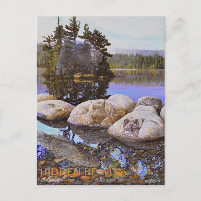 Cartão Postal Pintura de beleza oculta (Frente)