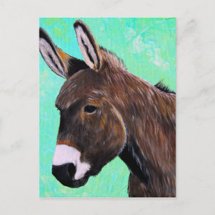 Cartão Postal Pintura de Burro
