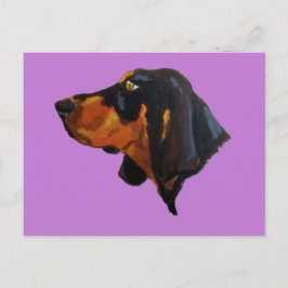 Cartão Postal Pintura de Cachorro Doberman Pinscher