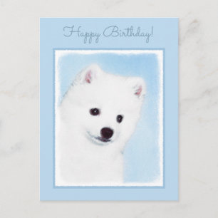 Cartão Postal Pintura de Cachorro Eskimo Americano - Arte Origin