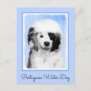 Cartão Postal Pintura de Cachorro Português - Arte Original de C