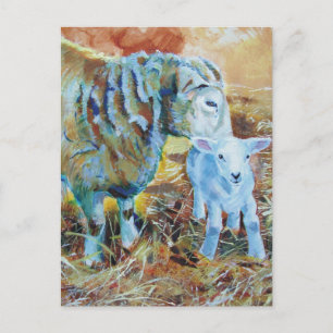 Cartão Postal Pintura de carneiro