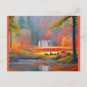 Cartão Postal pintura de cascas de pedra esparsa