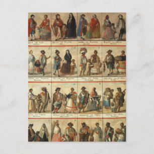 Cartão Postal Pintura de Casta