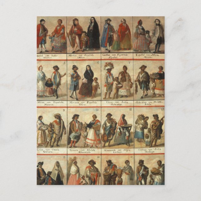 Cartão Postal Pintura de Casta (Frente)