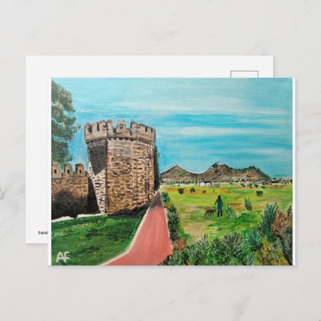 Cartão Postal Pintura de Castell de Benisanó por Alfred Fox (Frente/Verso)