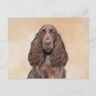 Cartão Postal Pintura de Espanhol de Campo - Arte de Cachorro Or