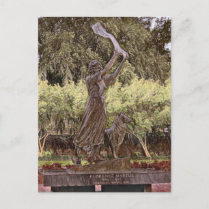 Cartão Postal Pintura de estátua de Menina de Salvação de Savann