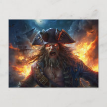 Pintura de Fantasia Pirata Flamejante em Cena de B