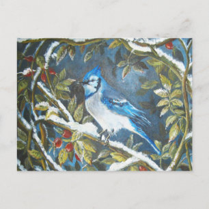 Cartão Postal Pintura de gaiola azul