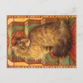 CARTÃO POSTAL PINTURA DE GATO